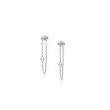 Mikimoto 18K White Gold Akoya Diamond 0.02Ct Pearl Earrings