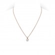 Mikimoto 18K Pink Gold Akoya White Diamond 0.05Ct Pearl Pendant