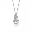 Mikimoto 18K White Gold White South Sea Diamond 0.93Ct Pearl Pendant