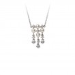 Mikimoto 18K White Gold Akoya Diamond 0.2Ct Pearl Pendant
