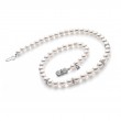 Mikimoto 18K White Gold Akoya Diamond 0.84Ct Pearl Necklace