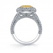 Fancy Yellow Split Shank Diamond Engagement Ring