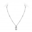 Mikimoto 18K White Gold Akoya White Diamond 0.27Ct Pearl Pendant