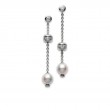 Mikimoto 18K White Gold Akoya Diamond 0.44Ct Pearl Earrings