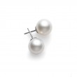 Mikimoto 18K White Gold White South Sea  Pearl Stud Earrings