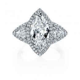 Marquise Halo Diamond Engagement Ring