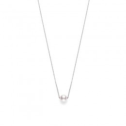 Mikimoto 18K White Gold Akoya  Pearl Pendant