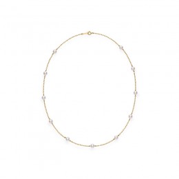 Mikimoto 18K Yellow Gold Akoya  Pearl Necklace