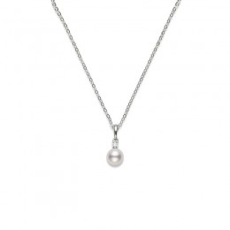 Mikimoto 18K White Gold Akoya  Pearl Pendant