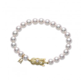 Mikimoto 18K Yellow Gold Akoya  Pearl Bracelet