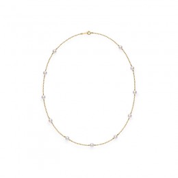 Mikimoto 18K Yellow Gold Akoya  Pearl Necklace