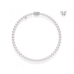 Mikimoto 18K White Gold Akoya  Pearl Sets