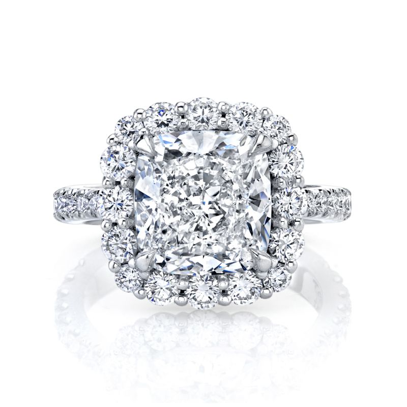 Cushion Cut Diamond Halo Diamond Ring