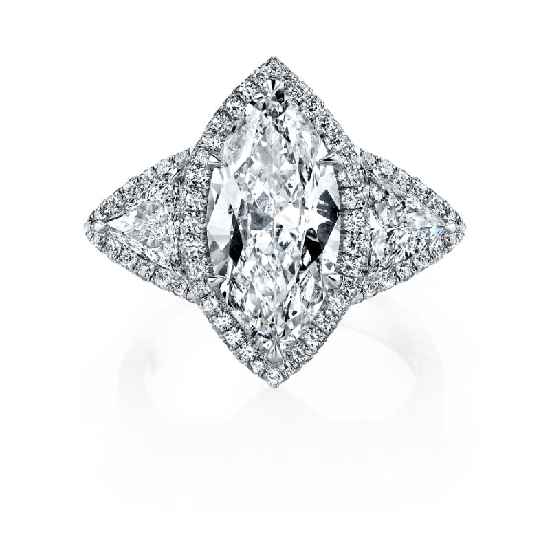 Marquise Halo Diamond Engagement Ring