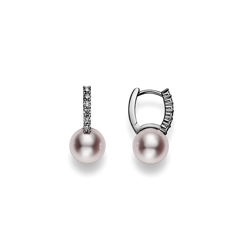 Akoya pearl diamond Musical note earrings | B26487 • Diamonds & Pearls Perth