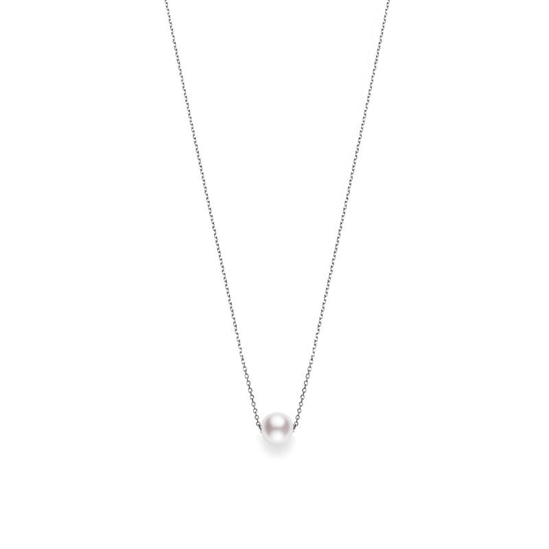 Mikimoto 18K White Gold Akoya  Pearl Pendant