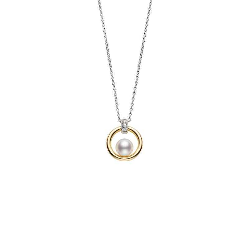 Mikimoto Akoya Cultured 6mm Pearl Circle Pendant