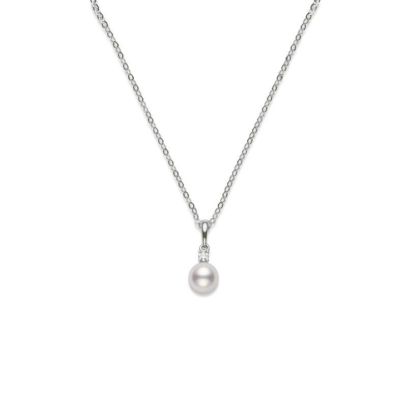Mikimoto 18K White Gold Akoya  Pearl Pendant