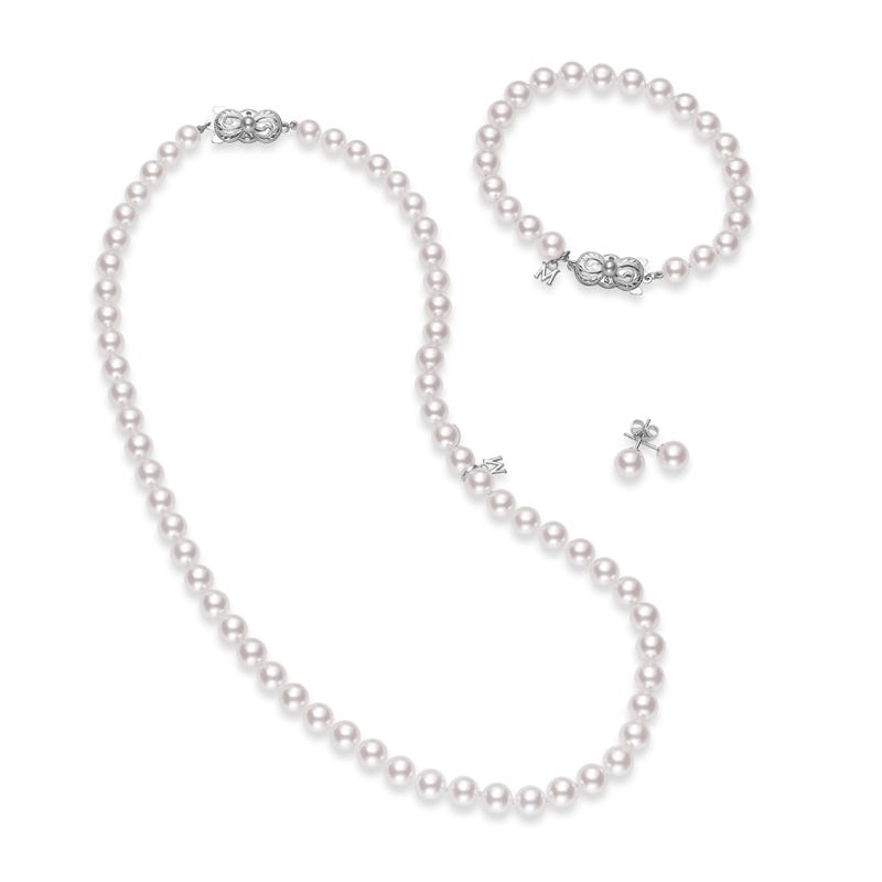 Mikimoto Akoya Cultured Pearl Three-Piece Set