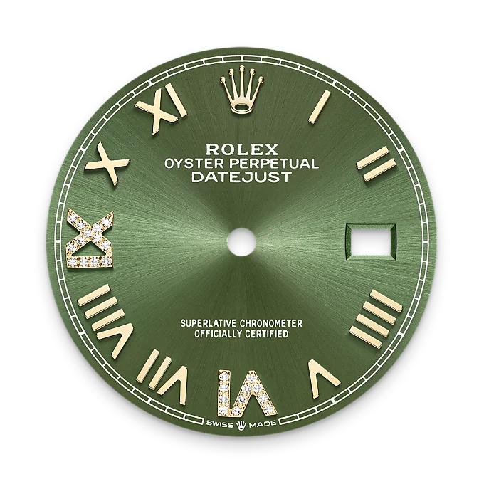 Olive green dial